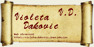 Violeta Daković vizit kartica